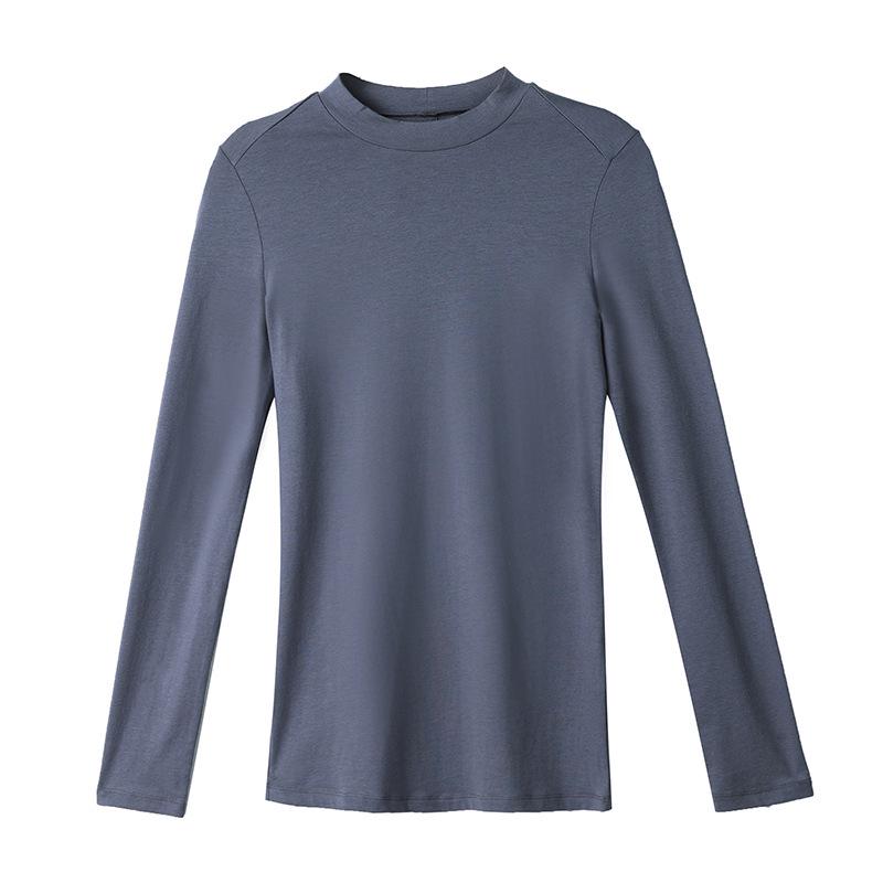 Spring Women'S Long-Sleeved Women'S New Modal Bottoming Shirt Solid Color Top