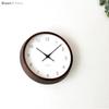 KATOMOKU Muku Clock 7 Brown km-60BR, Continuous Second Hand Movement, 30.6cm Diameter (quartz Clock)