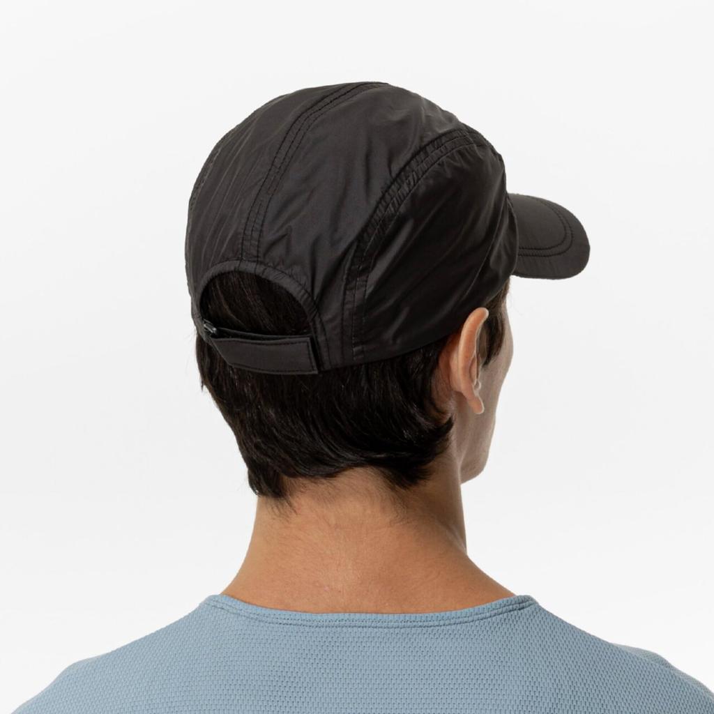 Mizuno J2MWC001 Washable Running Soft Cap with Reflective Black Cap, Finish,