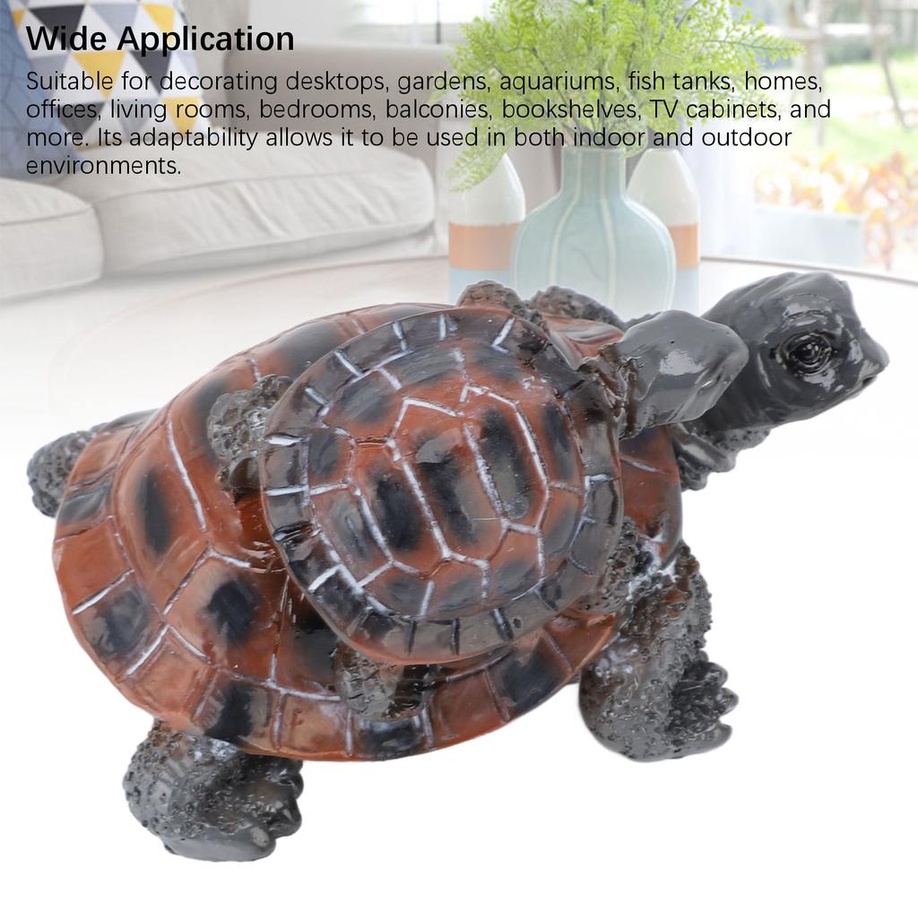Sea Turtle Ornaments Decoration Synthetic Resin Sea Turtle Figurine Garden Decor for Living Room Bedroom
