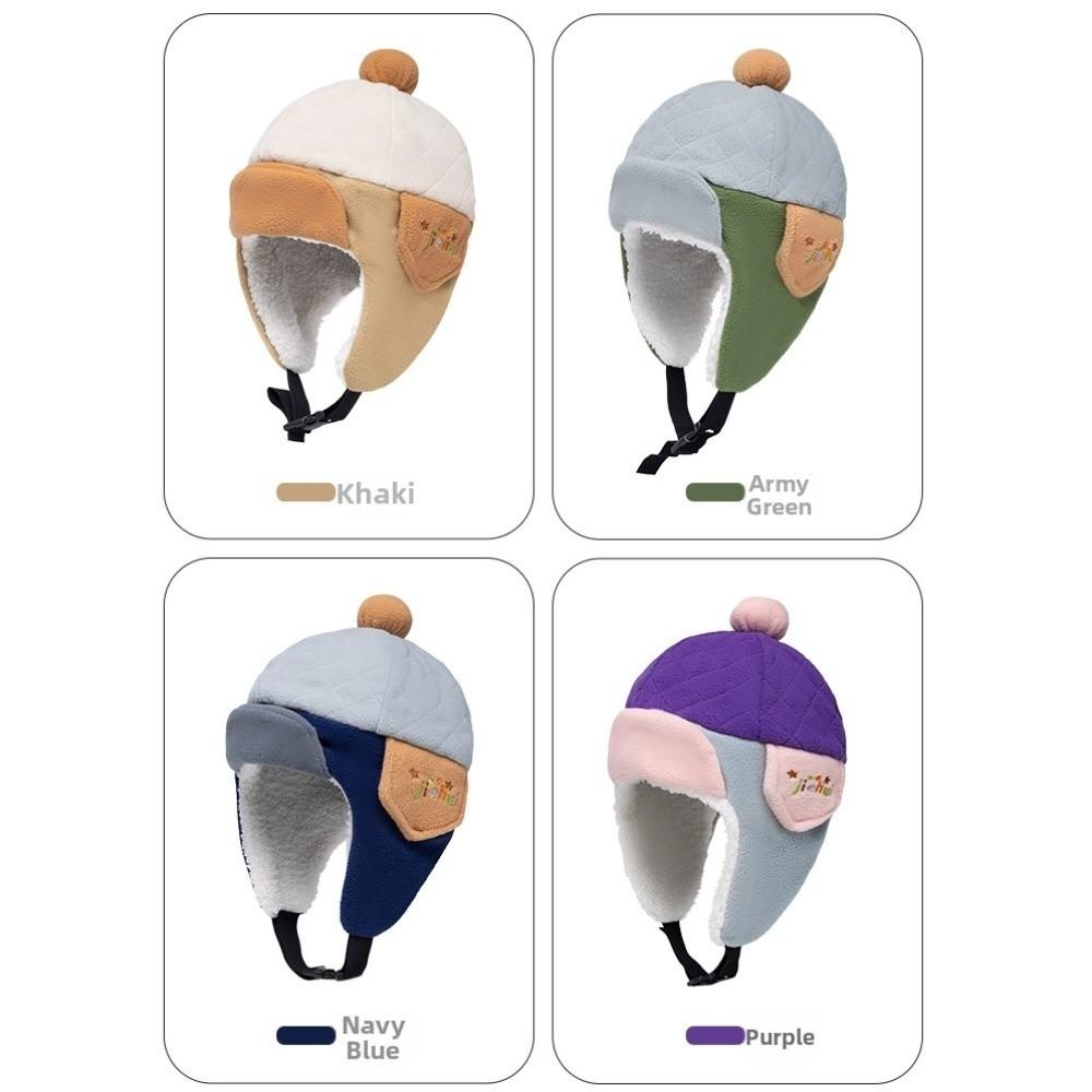 Fleece Lining Kid Earflap Hat Windproof Ear Protector Cap New Children's Winter Hat  Cold Weather