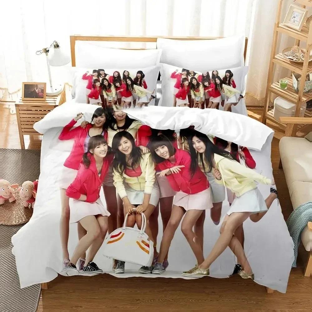 Kpop Girls Generation Bedding Set Duvet Cover Bed Set Quilt Cover Pillowcase Comforter king Queen Size Boys Adult Bedding Set