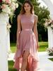 Luxury Elegant Chic High-End Short Front Long Slim Sleeveless Dress