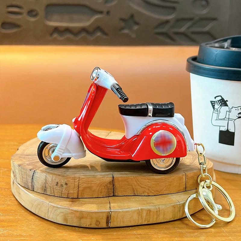 

Simulation Alloy Cute Motocycle Toy Model Keychain Pendant Creative Fun Student Toy Bag Pendant Birthday Gift Tabletop Ornament красный