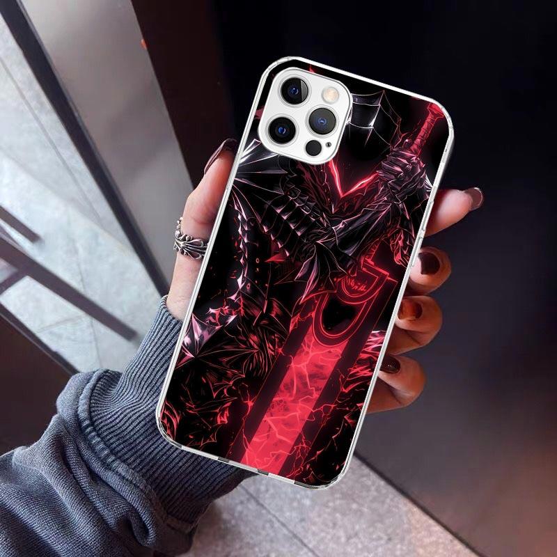 G-Guts B-Berserks Anime Phone Case For iPhone 17 Air 11 13 Mini 14 15 Plus 16 12 Pro Max 16E SE 7 8 Pattern Soft TPU Back Cover