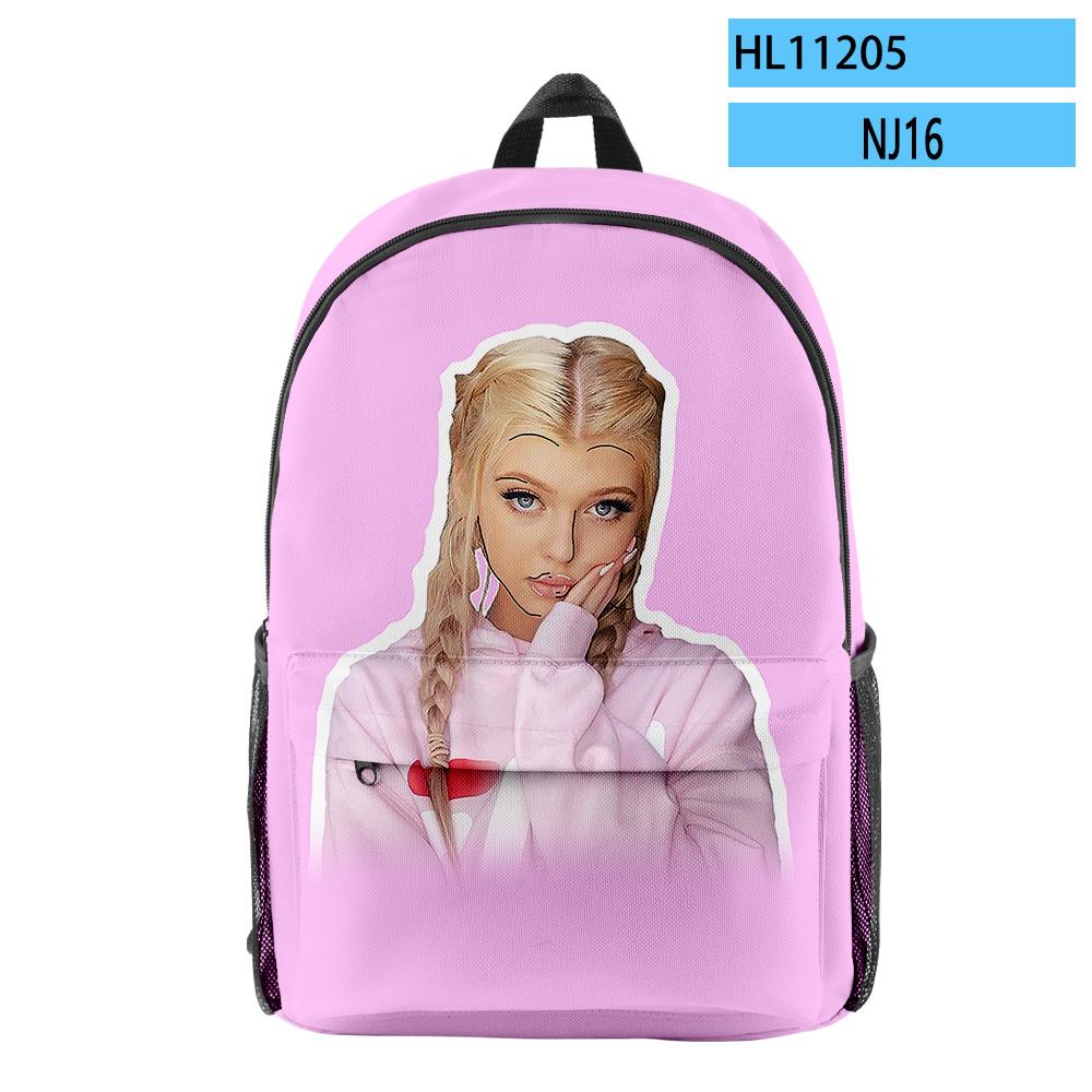 Popular Novelty Funny Cool Loren Gray pupil Bookbag Notebook Backpacks 3D Print Oxford Waterproof Boys/Girls Travel Backpacks
