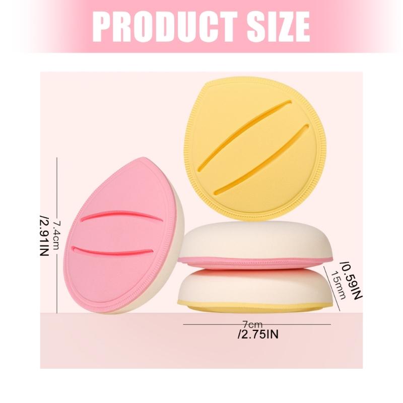 Set of 10 Powder Puff Sponge Portable Design for Natural Makeup Finish Daily Use