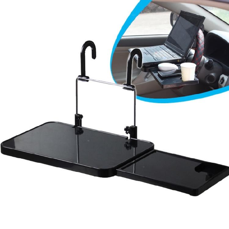 Portable Vehicle Mounted Desk Table Platform for Laptop Work and Food Consumption Feature Foldable Design and Stable Base