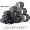 16/24pcs Self Grip Hair Rollers No Heat Hair Curlers Heatless Curls Hair Bangs Volume Self-adhesive Hook & Loop DIY Styling Tool