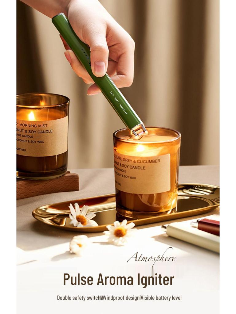 Aroma Candle Electronic Rechargeable Long-Handle Lighter with Type-C Ignition Stick