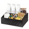 Multipurpose Coffee Organizers with Engraved Designs Portable Accessory for Creating Clean Coffee Bar Environment