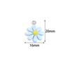 10pcs/Lot Resin Daisy Flower Pendant Colorful Glossy Surface Flower Charm For Jewelry Making DIY Keychain Earring Charm Pendant