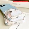 2DFlat Cute Bunny Illustration Phone Case All inclusive film hard iPhone case, compatible with iPhone 18 Pro Max 17 16 15 14 13 12 11