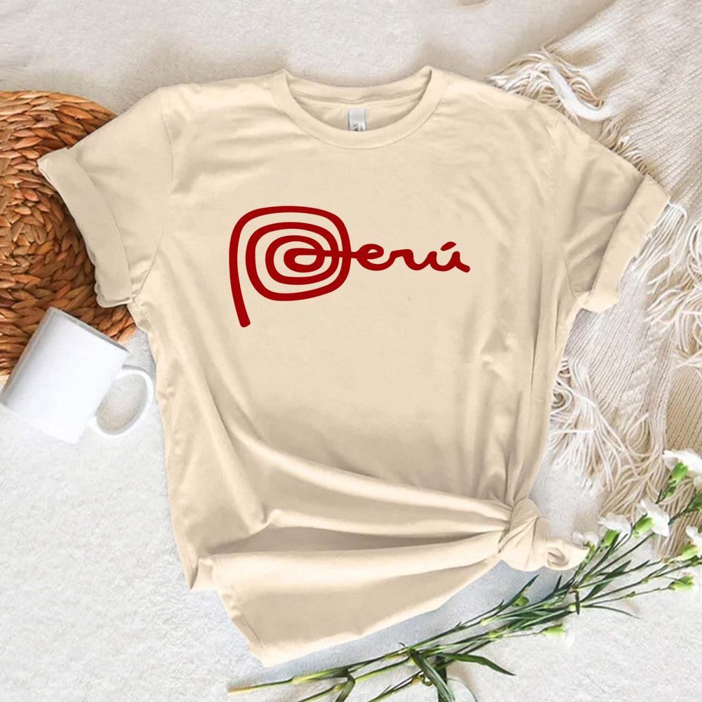

Peru t shirt Women designer Tee girl y2k designer Unisexga clothing S