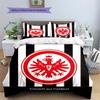 Black‑Red Eintracht Frankfurt Pattern Bedding Quilt Set  Home Decoration  Gift (1 * duvet cover + 2 * pillowcase  without core).xwn