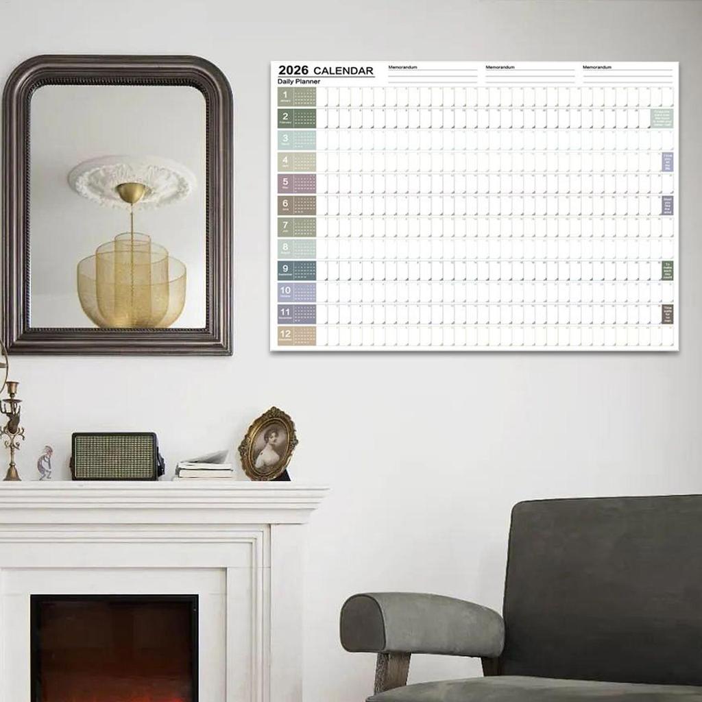 2026 Calendar Wall Monthly Calendar 12 Month Folded 2026 Poster Schedule Organizer for Family Friends Students Teachers Home