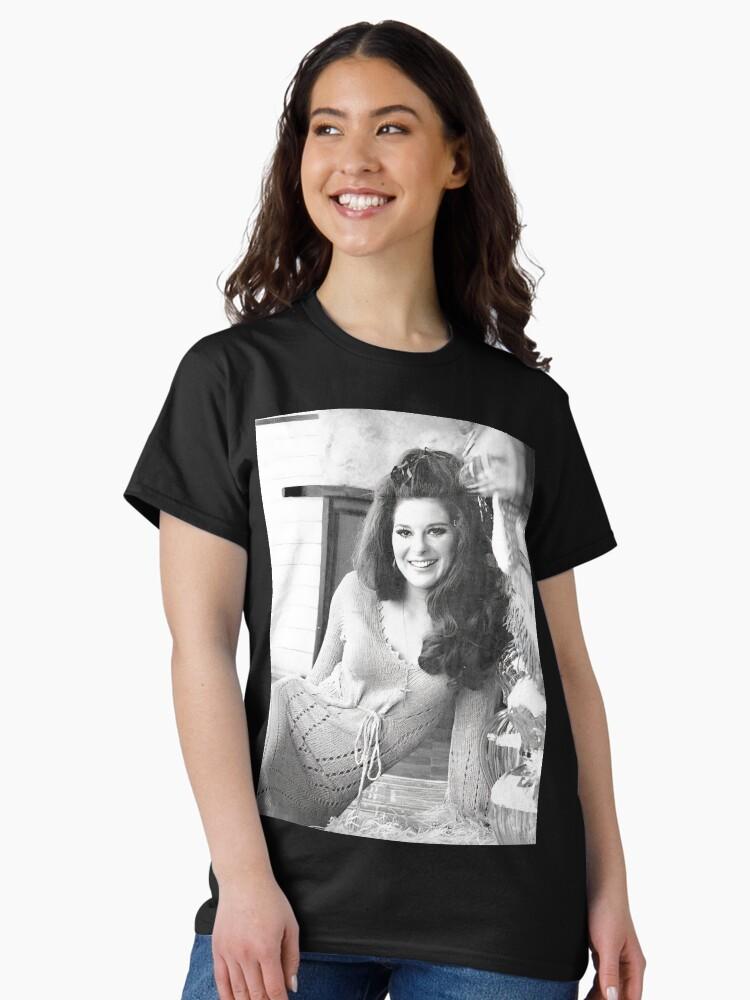 June Carter Cash Bobbie Gentry Černobílé Klasické Tričko