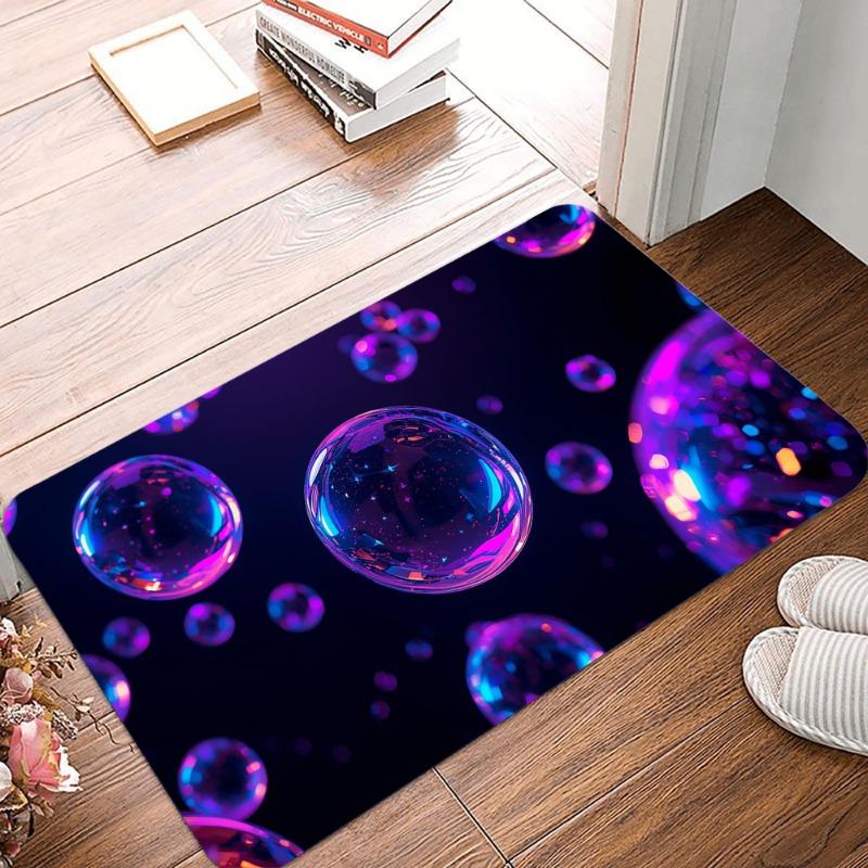 Verträumter Bubble-Druck Rutschfester Kleiner Teppich Wasserdicht Leicht zu Reinigen Fußmatte für Innen- und Außenbereich Langlebige Heimdeko Mode
