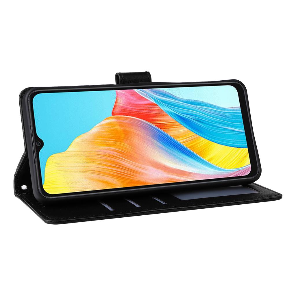 For Oppo A18 4G Mobile Phone Case   PU Leather Stand Flip Phone Cover