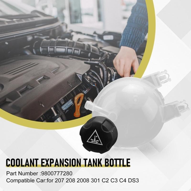 Coolant Expansion Tanks Bottle With Covers, 9800777280 003637681 03637681 3637681 SU001A3738 for 207 208 2008 301 C2 DS3