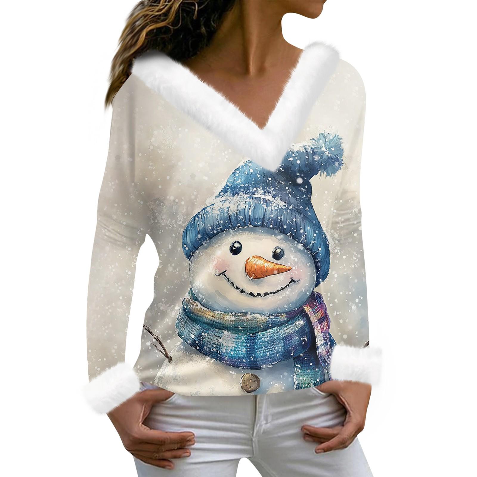 Женская футболка с рождественским принтом — фото 3