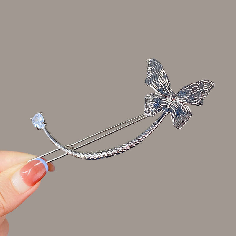 1pc Simple Métal Or Argenté Couleur Perle Pince à Cheveux Élégante Féminine Twist Pince à Cheveux Pince Requin Ornement pour Cheveux Bijou Cadeau