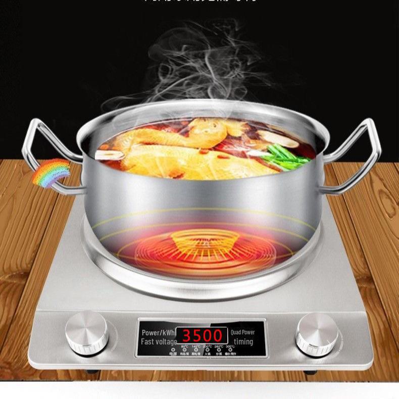 High-Power Induction Cooktop Set with Pot - Electric Ceramic Stove