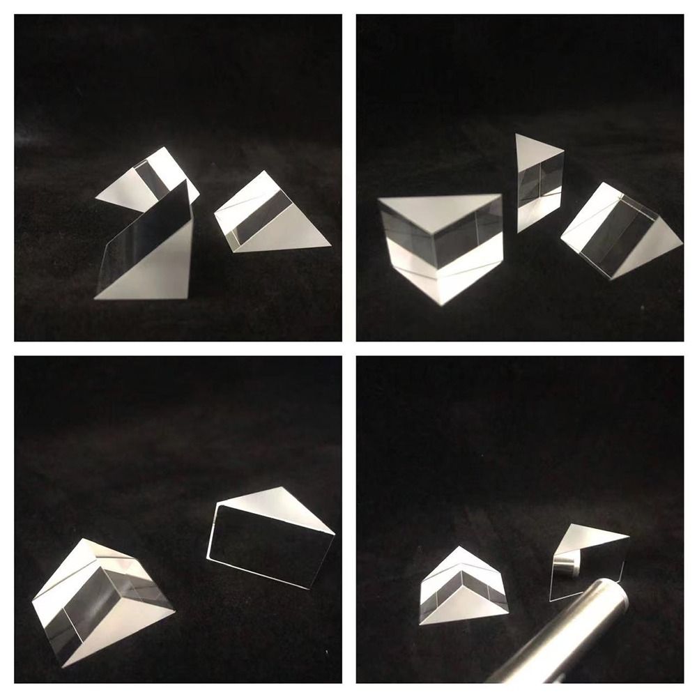 Optical Components Triangular Prism Optical Glass Right Angle Prism  For Teaching Light Spectrum