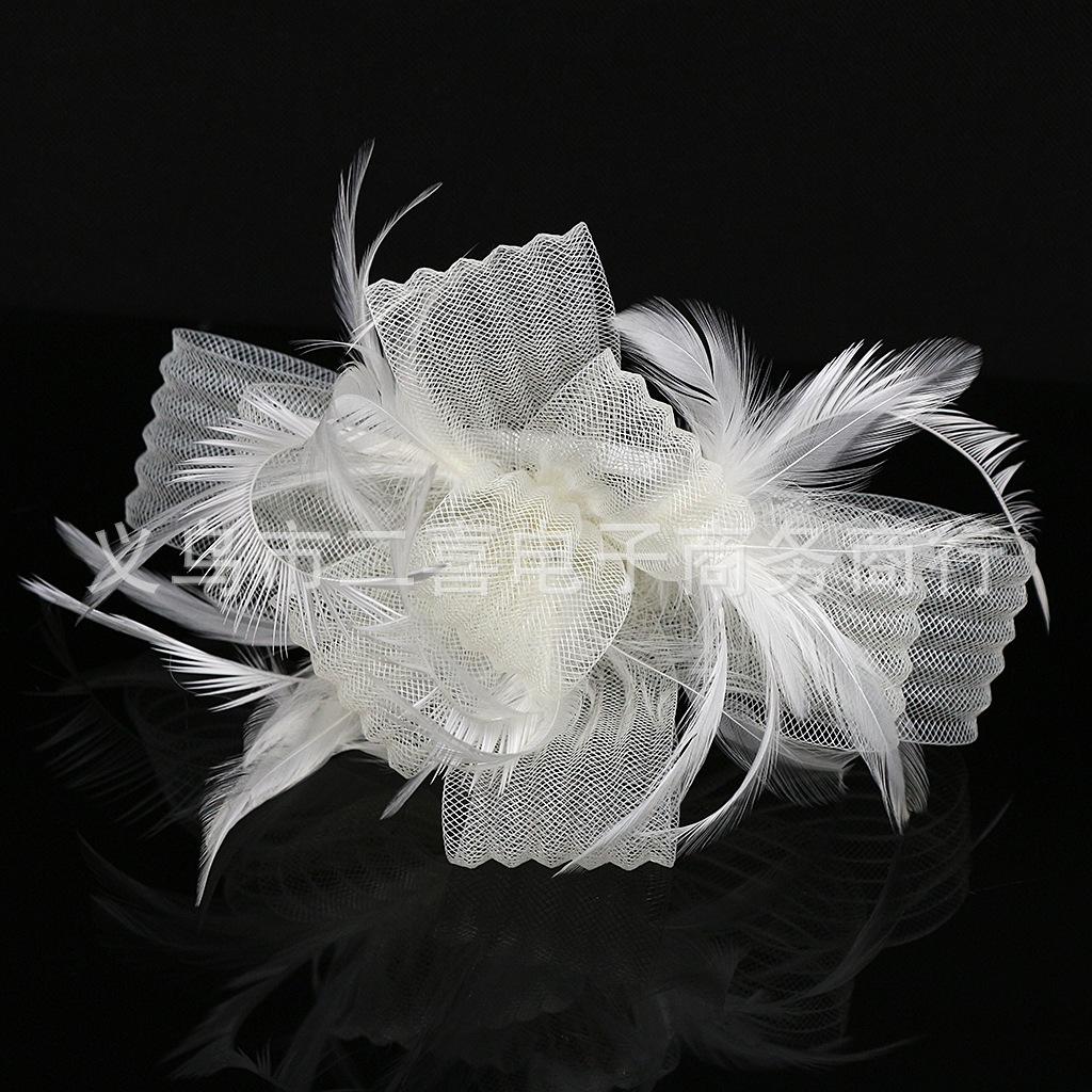 New British retro gift hat mesh bridal headgear hairpin headband women's dinner dress matching accessories