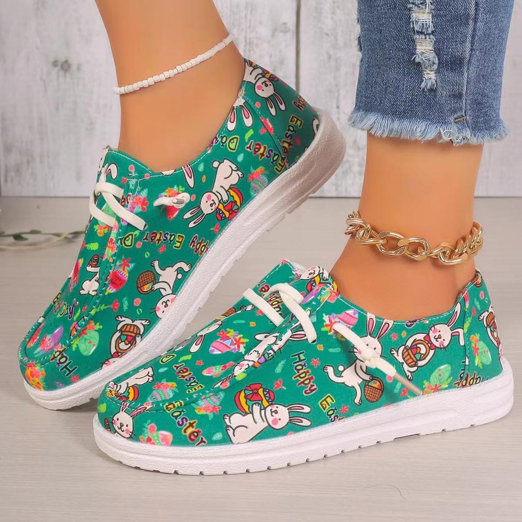 Plus Size Casual Shoes Women's New Canvas Flat Lace-up Low-top Loafers Women's Singles Shoes for Fall 2025