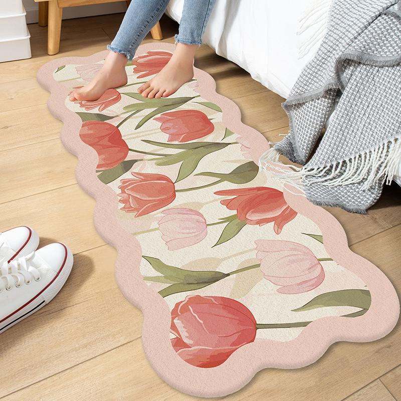 Thickened Imitation Cashmere Floor Mat, Small Fresh Bedroom Bedside Blanket, Living Room Carpet, Household Bay Window Mat