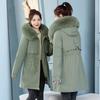 Jacket for Women, Medium and Long Style, New Korean Version, Loose Plus Velvet Jacket, Cotton-padded Jacket, Slimming Cotton-padded Jacket