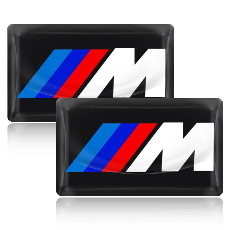 2/5/10 stk Karbonfiber M LOGO Emblem Ratt Bil 3D Klistremerker For BMW M X5 X6 E90 E92 E93 F20 F21 F30 F31 F32 E60 E46 POWER