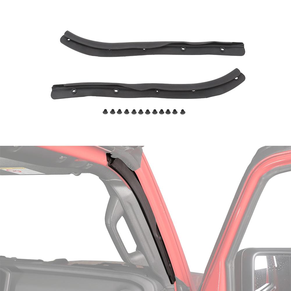 Front Door Waterproof Seals Rubber Strip For Jeep Wrangler JL Gladiator JT 2024 2025 Car Door Weatherstrip Parts Accessories