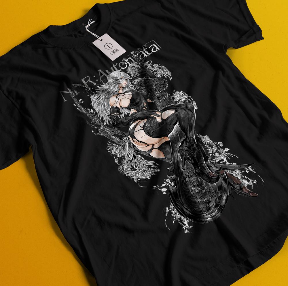

Футболка Nier Automata YoRHa 2A Футболка 2B 9S Футболка Эмиль Аниме Каин Девола Вайфу 3XL