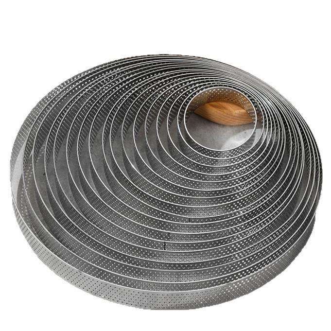 Round Hole French Mousse Tart Mold - 430 Stainless Steel 430 Stainless Steel, 0.8mm Thick