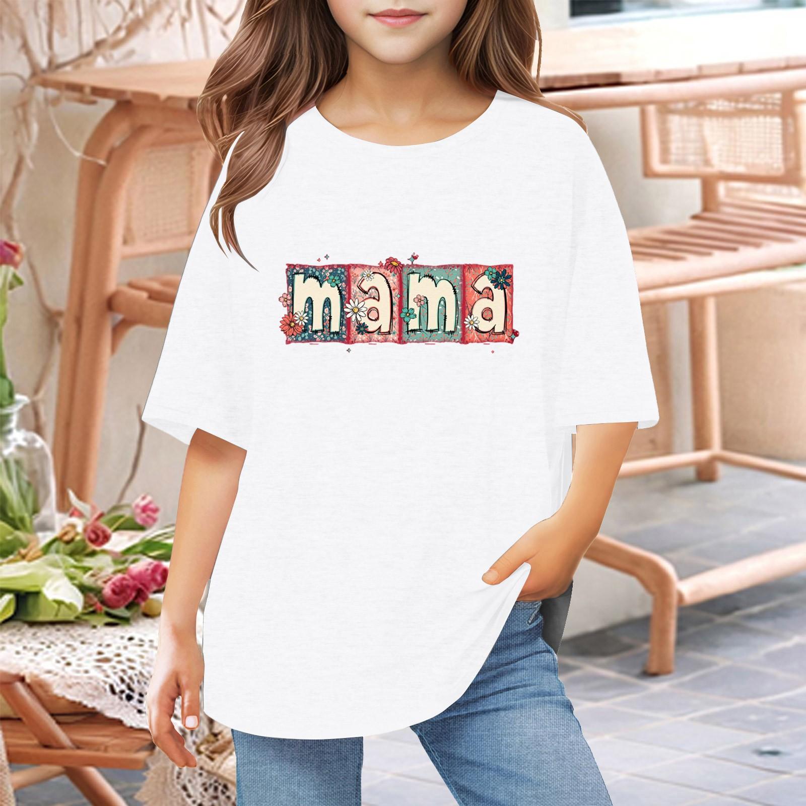 

Футболки для малышей, девочек и мальчиков, детские футболки с короткими рукавами и принтом для мальчиков и девочек 1-12 лет 130 белый