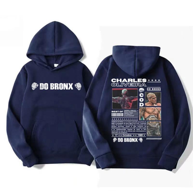 Limited Charles Oliveira Do Bronx Vintage Graphic Hoodies Men Women Fashion Cool Gothic Hoody Pullovers Casual Fleece Sweatshirt