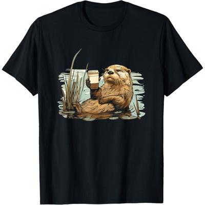 Sea Otter Coffee Rodent Gnawers - River Sea Otter T-Shirt
