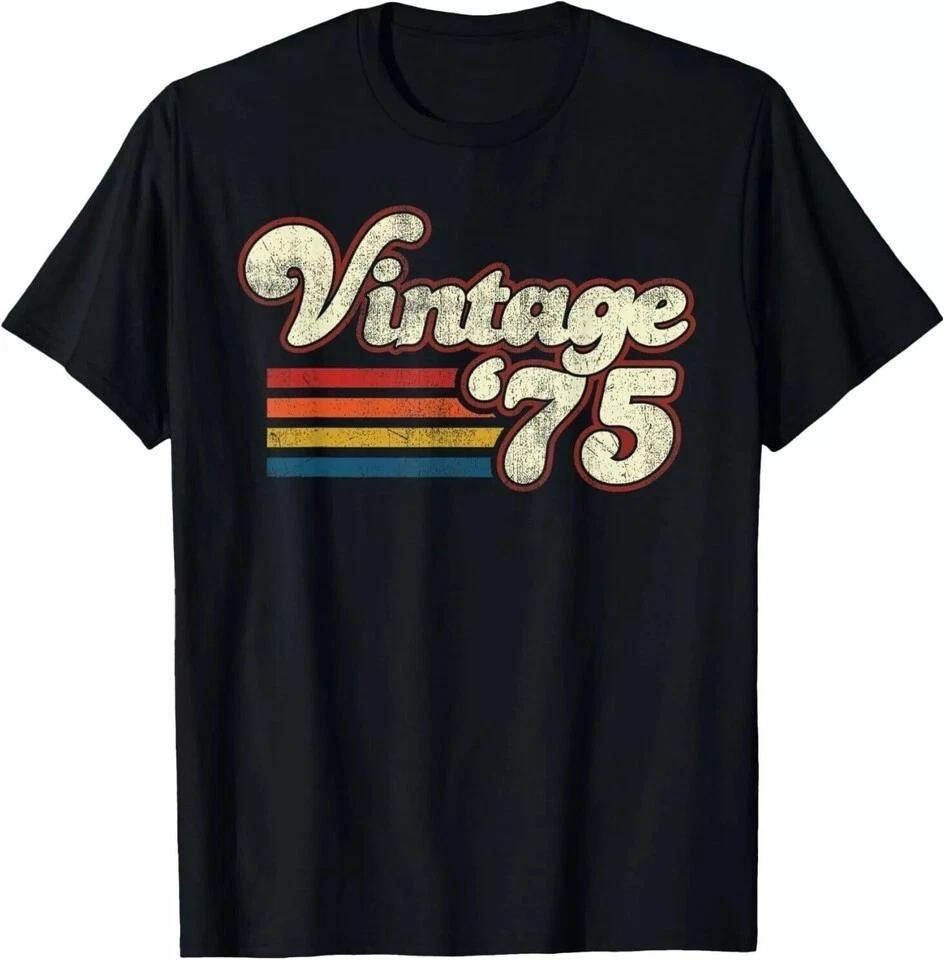 Vintage 1975 Birthday T-Shirt, Birthday Gift For Dad, Gift For Grandma, Grandpa S
