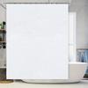 Modern White Textured Shower Curtain Perfect For Bathroom Decor Easy Installation Washable Fabric 72X78 Inch Size Available