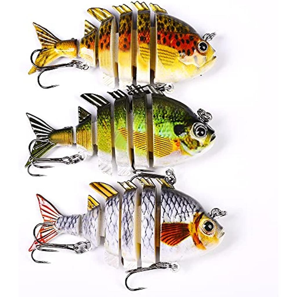 FTK 3D Eye Fishing Bait: Double Hook, Bionic Swim Bait for Sinking Fresh and Saltwater!