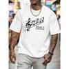 European Sizes Men'S Music Is Everything Graphic T-Shirt | White Crew Neck, Short Sleeve, Non-Stretch Fabric, Regular Fit, Single Sided Printed