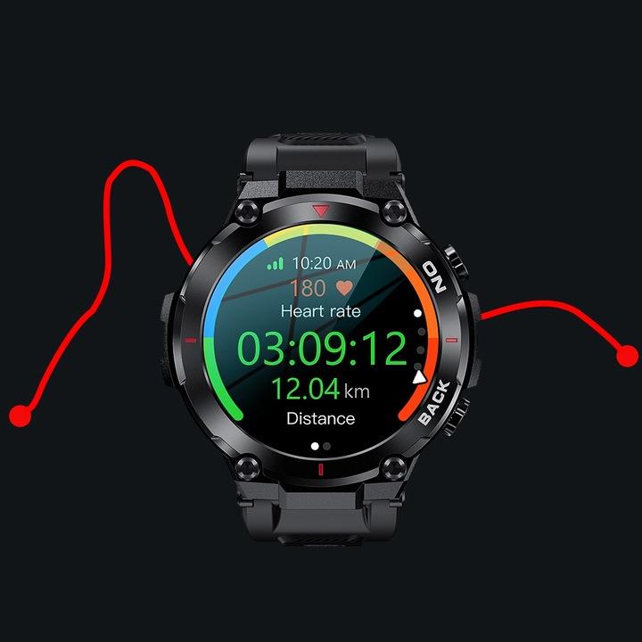 Smartwatch Męski Zegarek Z Funkcja Gps Wodoodporny Polskie Menu 480Mah