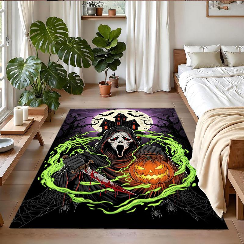 Crystal Velvet Rug Soft Non Slip Indoor Floor Mat Home DecorScream Ghostface