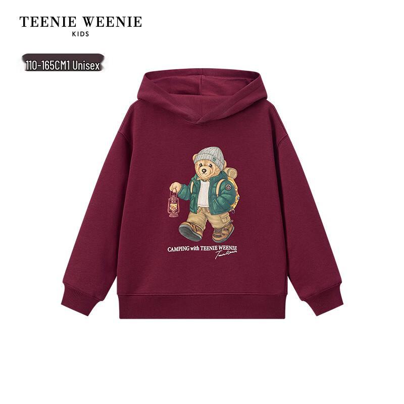 Teenie Weenie Kids' Bear Print Fleece Lined Hoodie