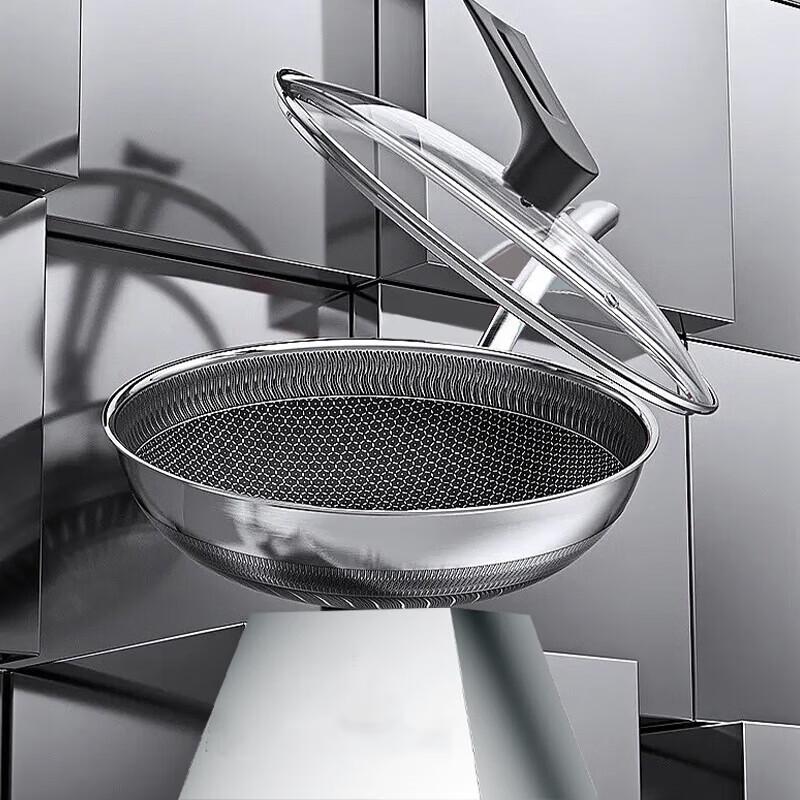 Shangheng 316L Stainless Steel Honeycomb Non-stick Wok