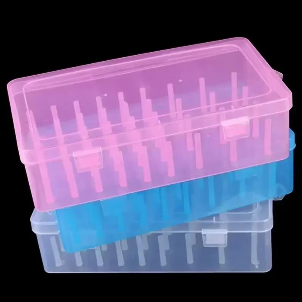 Sewing Threads Storage Box Transparent Bobbin Case for Easy Needle Wire Organizing Durable Ideal for Sewing Reels