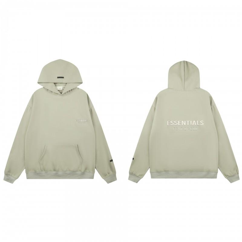 2026 Mikina s kapucí Černá S flockovaným písmenem FOG Line ESSENTIALS Unisex