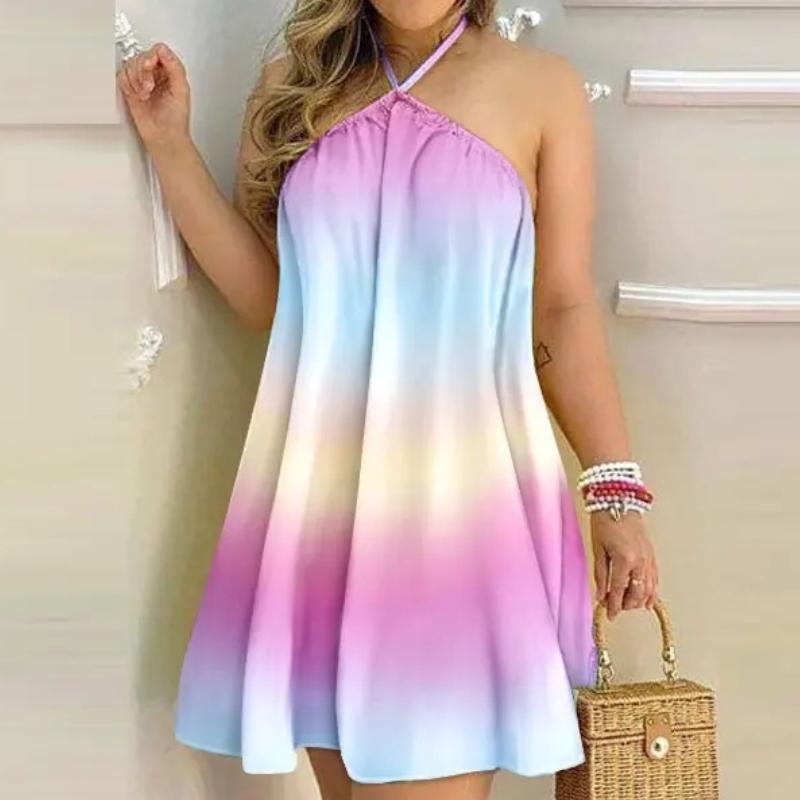 

GMXIA женские модные летние весенние однотонные свободные повседневные платья без рукавов с v-образным вырезом и открытыми плечами на бретельках S